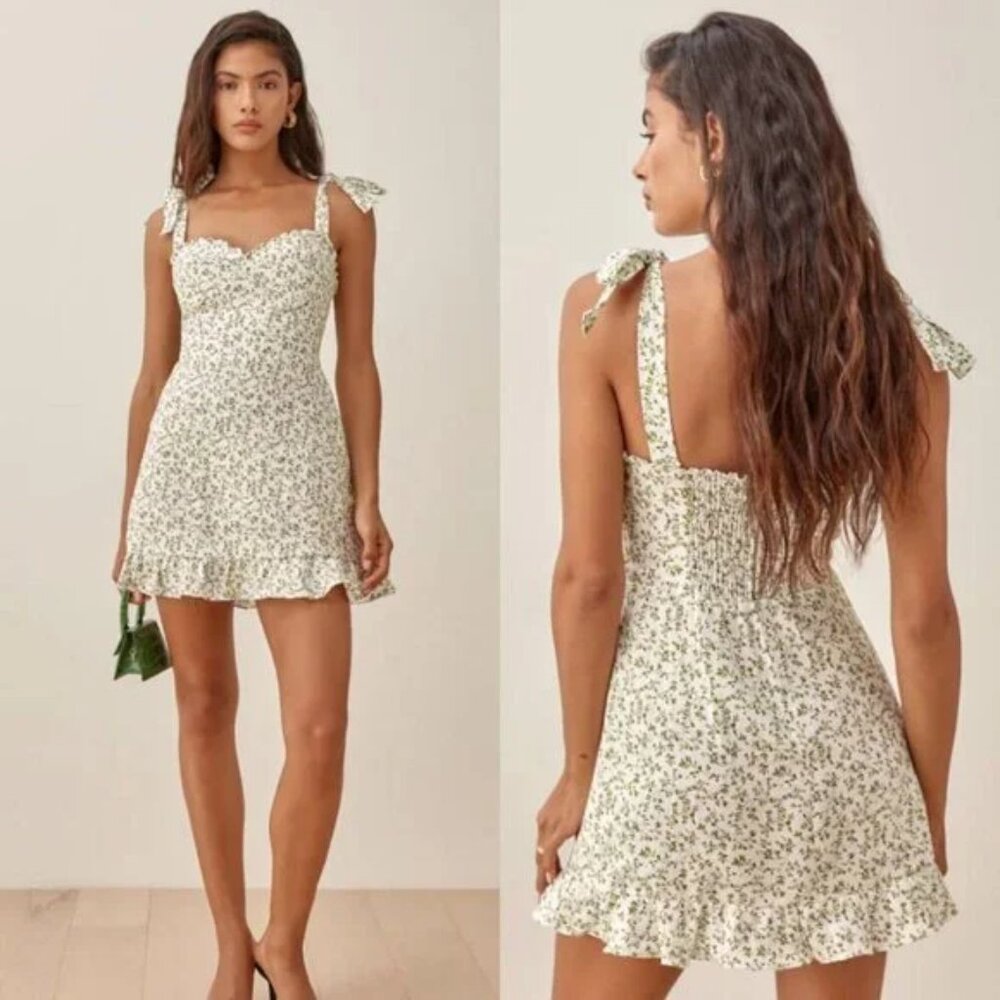 Reformation - Desiree Linen Dress 6 - Color Ivy